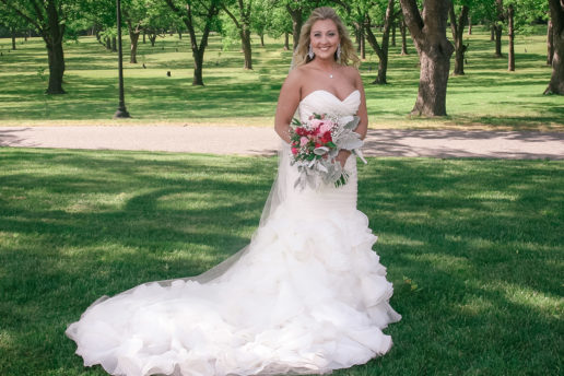 Bride in wedding dress