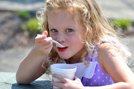 Girl eating ice cream