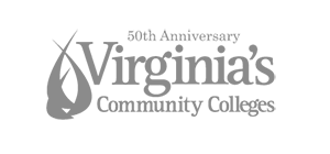 Virginia's Community Colleges, 50th Anniversary Logo - Gray, With White Background