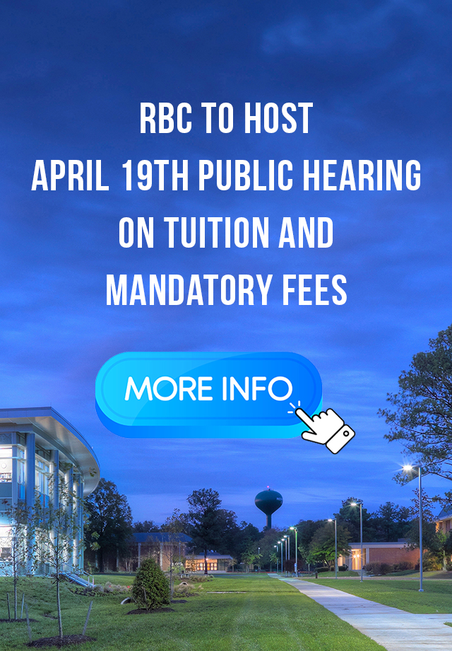 RBC to Host April 19 Public Hearing on Tuition and Mandatory Fees